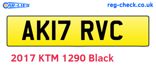 AK17RVC are the vehicle registration plates.