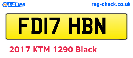 FD17HBN are the vehicle registration plates.