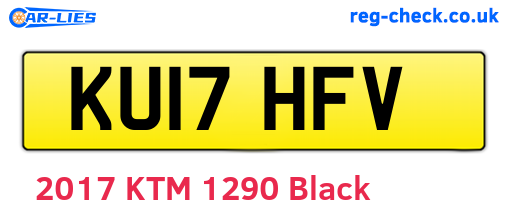 KU17HFV are the vehicle registration plates.