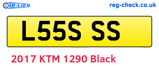 L55SSS are the vehicle registration plates.