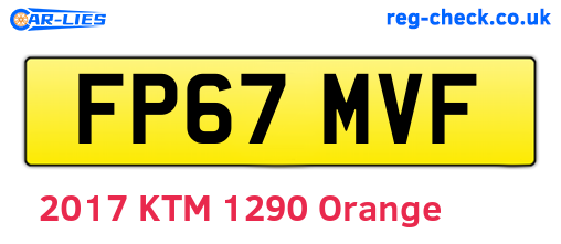 FP67MVF are the vehicle registration plates.