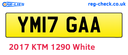 YM17GAA are the vehicle registration plates.