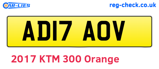 AD17AOV are the vehicle registration plates.