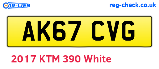 AK67CVG are the vehicle registration plates.