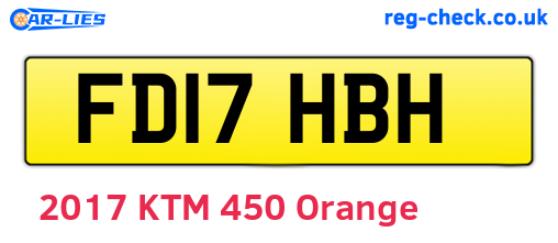 FD17HBH are the vehicle registration plates.