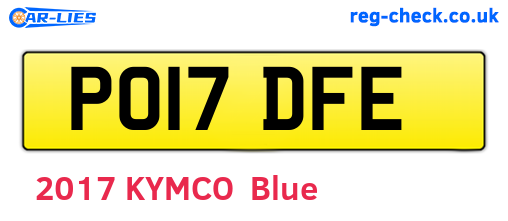 PO17DFE are the vehicle registration plates.