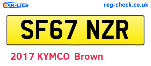SF67NZR are the vehicle registration plates.