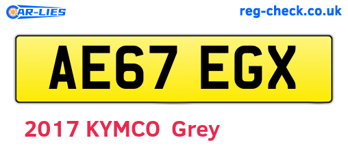 AE67EGX are the vehicle registration plates.
