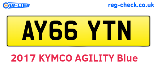 AY66YTN are the vehicle registration plates.