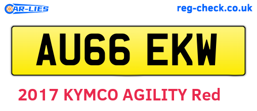 AU66EKW are the vehicle registration plates.