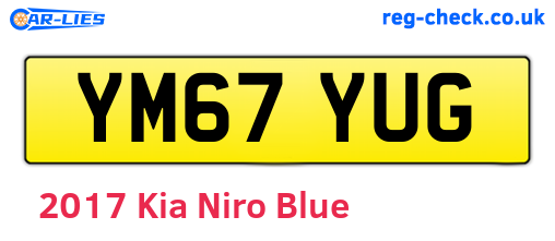 Blue 2017 Kia Niro (YM67YUG)