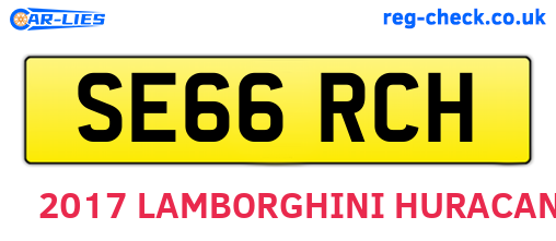 SE66RCH are the vehicle registration plates.