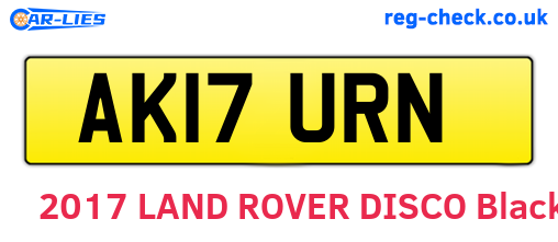 AK17URN are the vehicle registration plates.