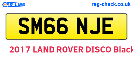 SM66NJE are the vehicle registration plates.