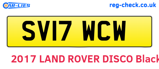 SV17WCW are the vehicle registration plates.