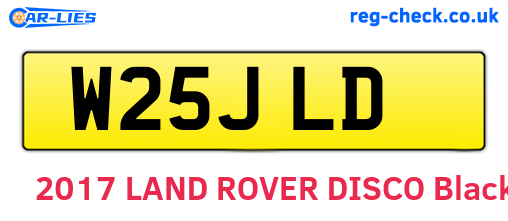 W25JLD are the vehicle registration plates.