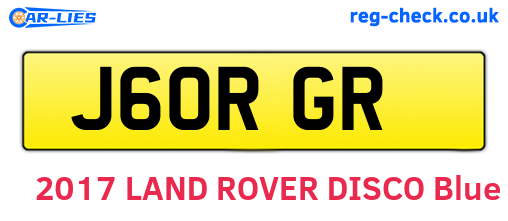 J60RGR are the vehicle registration plates.