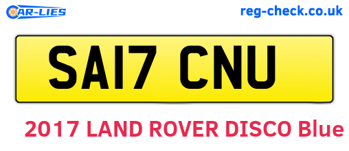 SA17CNU are the vehicle registration plates.