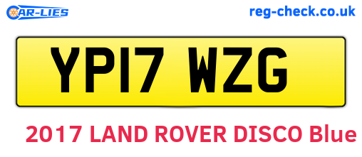YP17WZG are the vehicle registration plates.