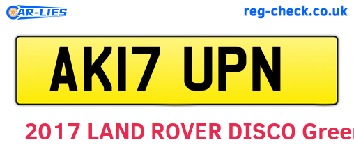 AK17UPN are the vehicle registration plates.
