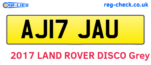 AJ17JAU are the vehicle registration plates.