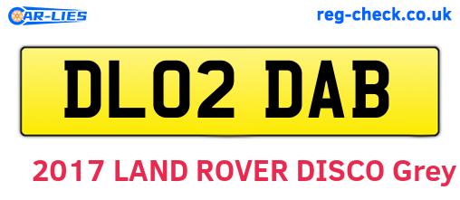 DL02DAB are the vehicle registration plates.