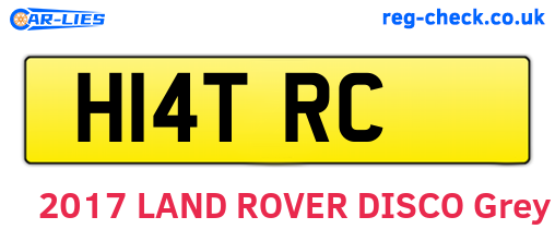 H14TRC are the vehicle registration plates.