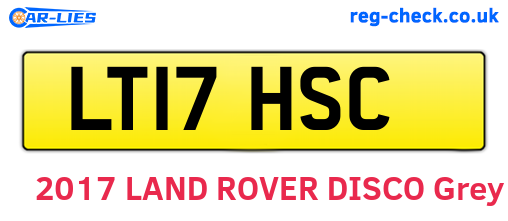 LT17HSC are the vehicle registration plates.