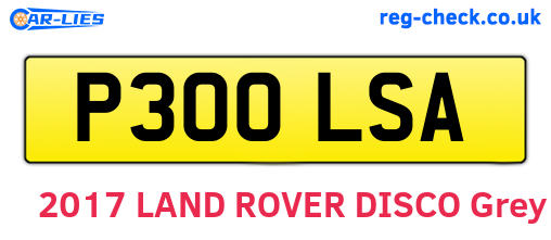 P300LSA are the vehicle registration plates.