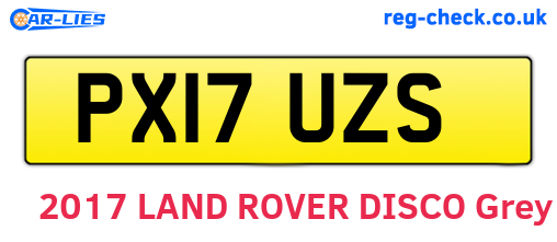 PX17UZS are the vehicle registration plates.