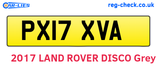 PX17XVA are the vehicle registration plates.
