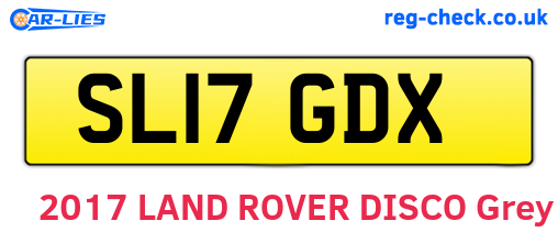 SL17GDX are the vehicle registration plates.