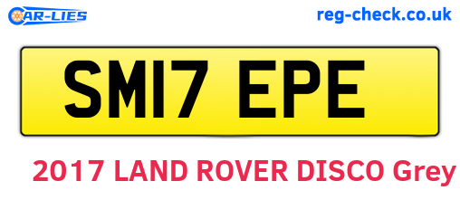 SM17EPE are the vehicle registration plates.