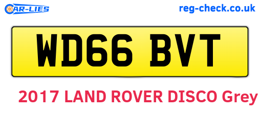 WD66BVT are the vehicle registration plates.