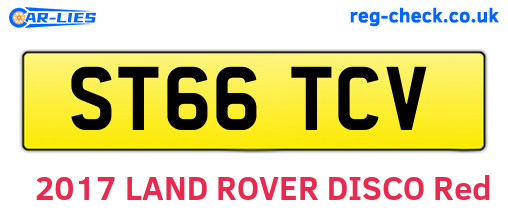 ST66TCV are the vehicle registration plates.