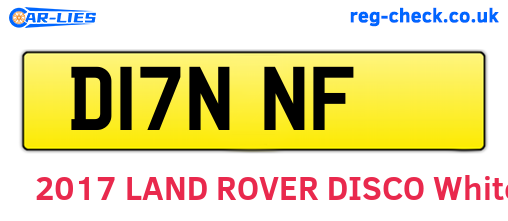 D17NNF are the vehicle registration plates.