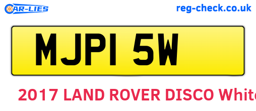 MJP15W are the vehicle registration plates.