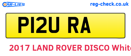 P12URA are the vehicle registration plates.
