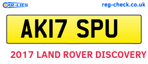 AK17SPU are the vehicle registration plates.