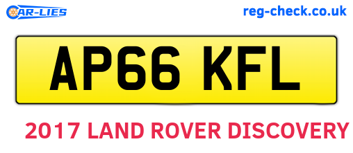 AP66KFL are the vehicle registration plates.