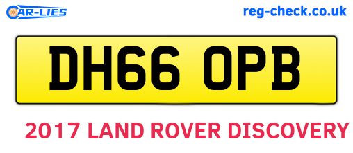 DH66OPB are the vehicle registration plates.