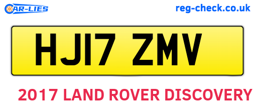 HJ17ZMV are the vehicle registration plates.