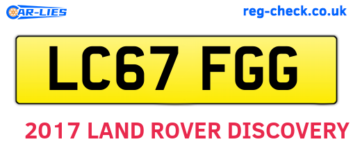 LC67FGG are the vehicle registration plates.