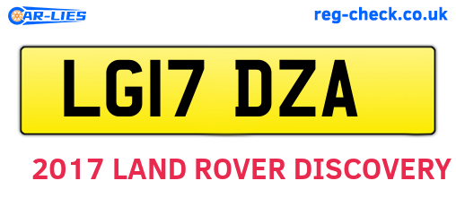 LG17DZA are the vehicle registration plates.