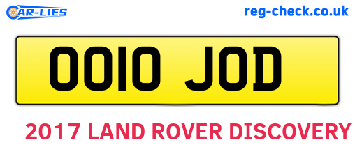 OO10JOD are the vehicle registration plates.