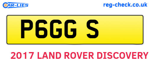 P6GGS are the vehicle registration plates.