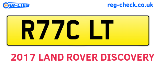 R77CLT are the vehicle registration plates.