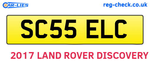 SC55ELC are the vehicle registration plates.