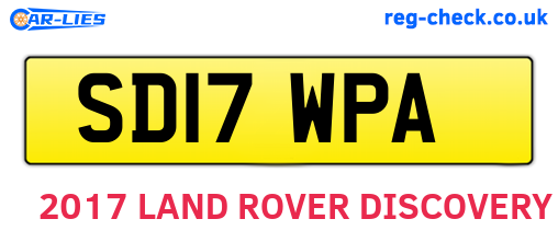 SD17WPA are the vehicle registration plates.