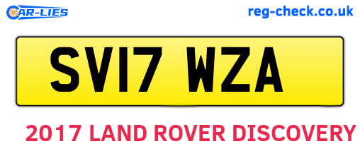 SV17WZA are the vehicle registration plates.